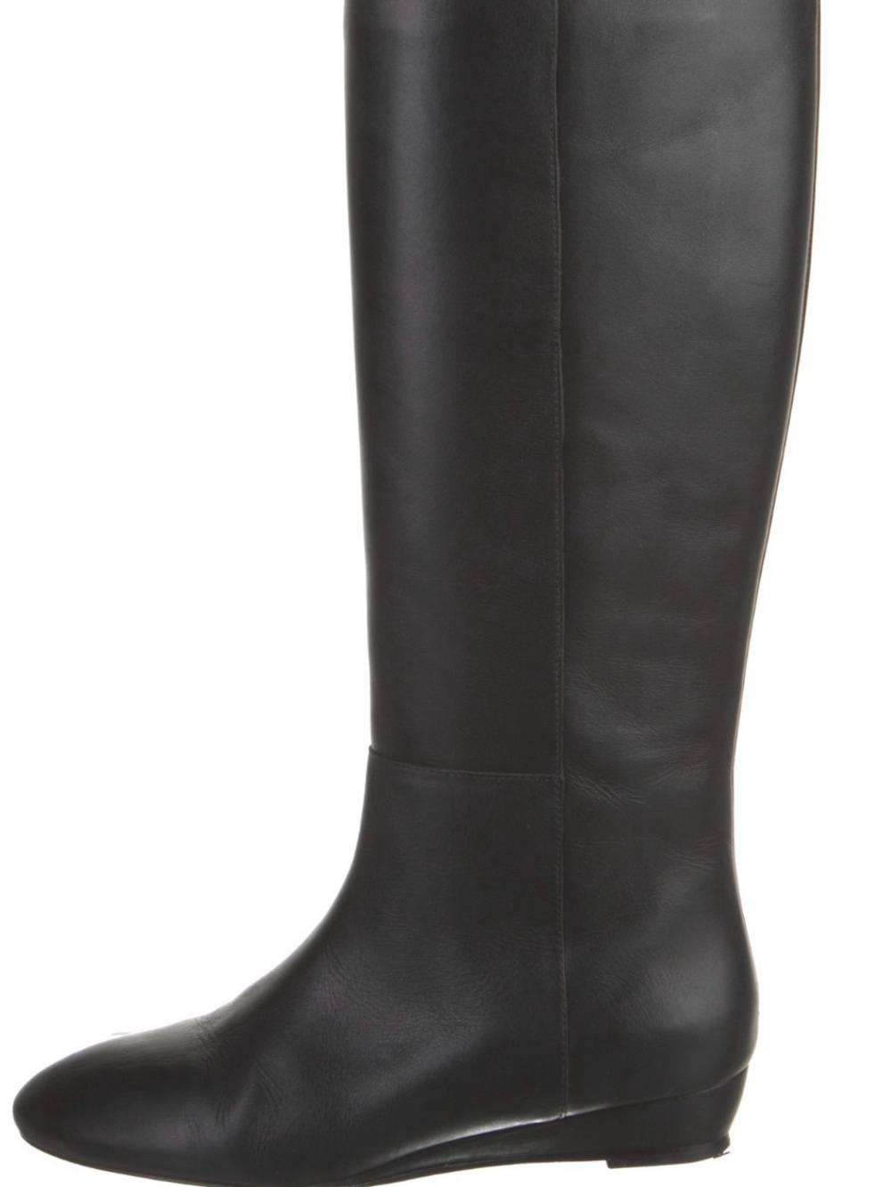 Loeffler Randall  Black Knee-High Leather Women's Boots size 8.5